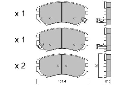 Комплект тормозных колодок (AISIN: BPHY-1001)